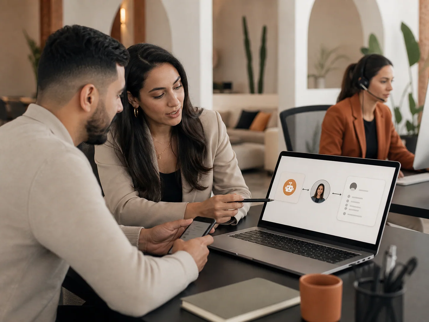 Relais humain d'un chatbot IA vers une équipe de support au Maroc