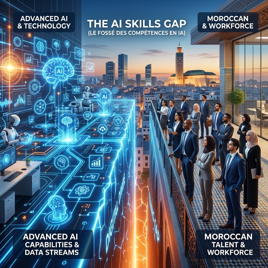 Compétences IA: Pourquoi l'écart de qualifications bloque la productivité des entreprises marocaines en 2026