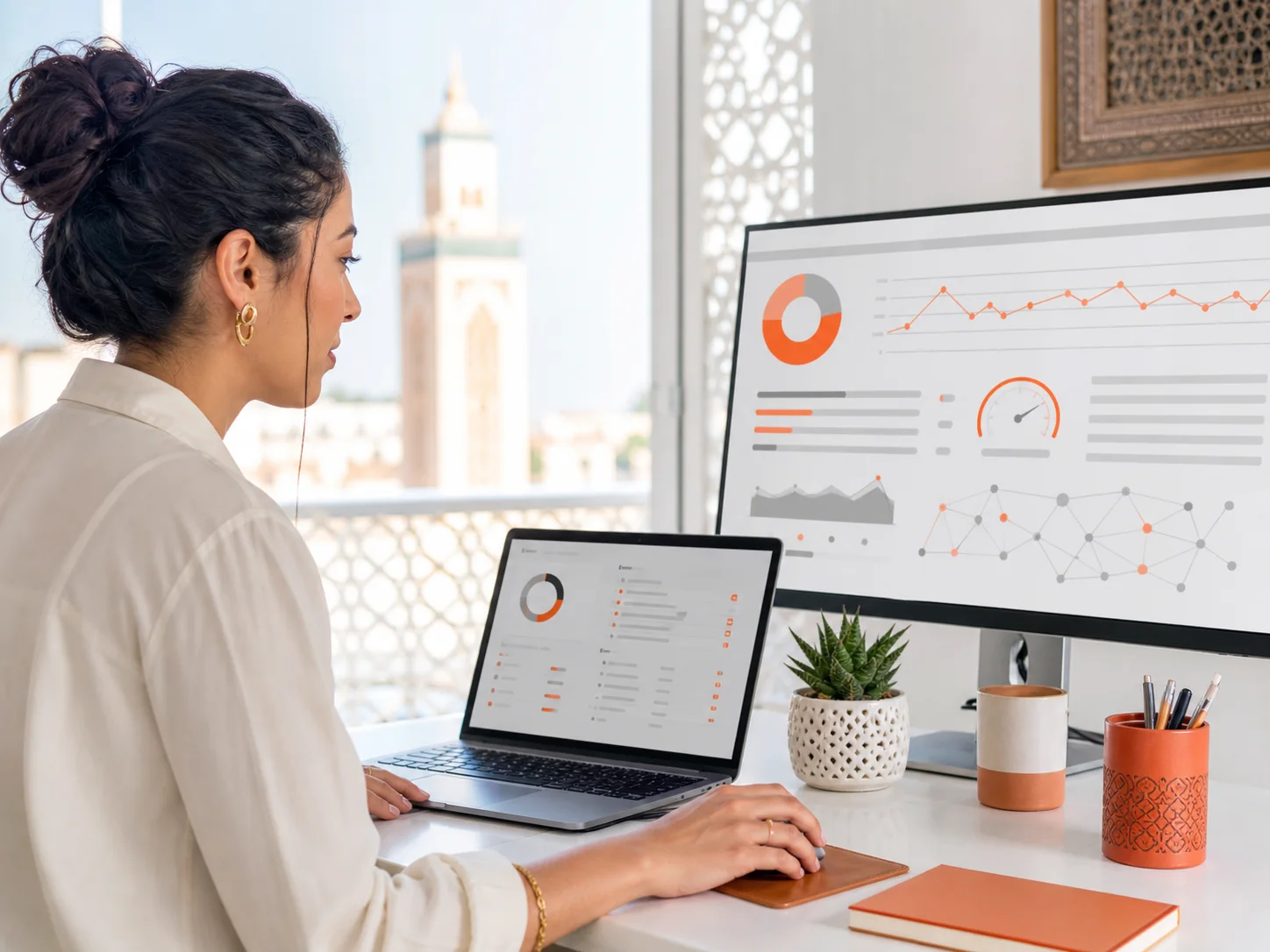 Spécialiste SEO réalisant un audit technique de site web